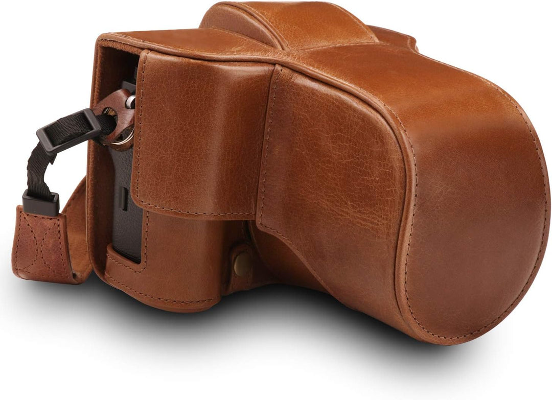 MegaGear MG1551 Fujifilm X-T3 (XF23mm - XF56mm & 18-55mm Lens) Ever Ready Echtleder Kamera-Case mit