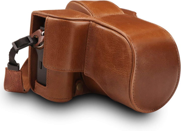 MegaGear MG1551 Fujifilm X-T3 (XF23mm - XF56mm & 18-55mm Lens) Ever Ready Echtleder Kamera-Case mit