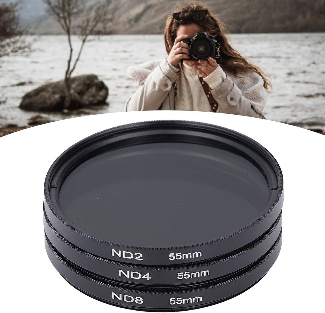 ND-Filterset, mit ND2-Filter, ND4-Filter und ND8-Filter, HD-Mehrschichtbeschichtung, Anti-Überbelich