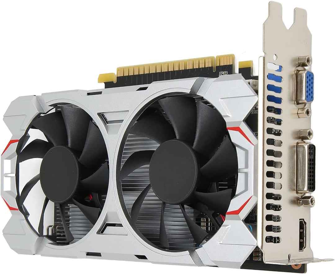 Elprico GTX750Ti 4G Gaming-Grafikkarte, 4K HD-Ausgang GDDR5 128BIT PC-Grafikkarte mit Zwei Lüftern,