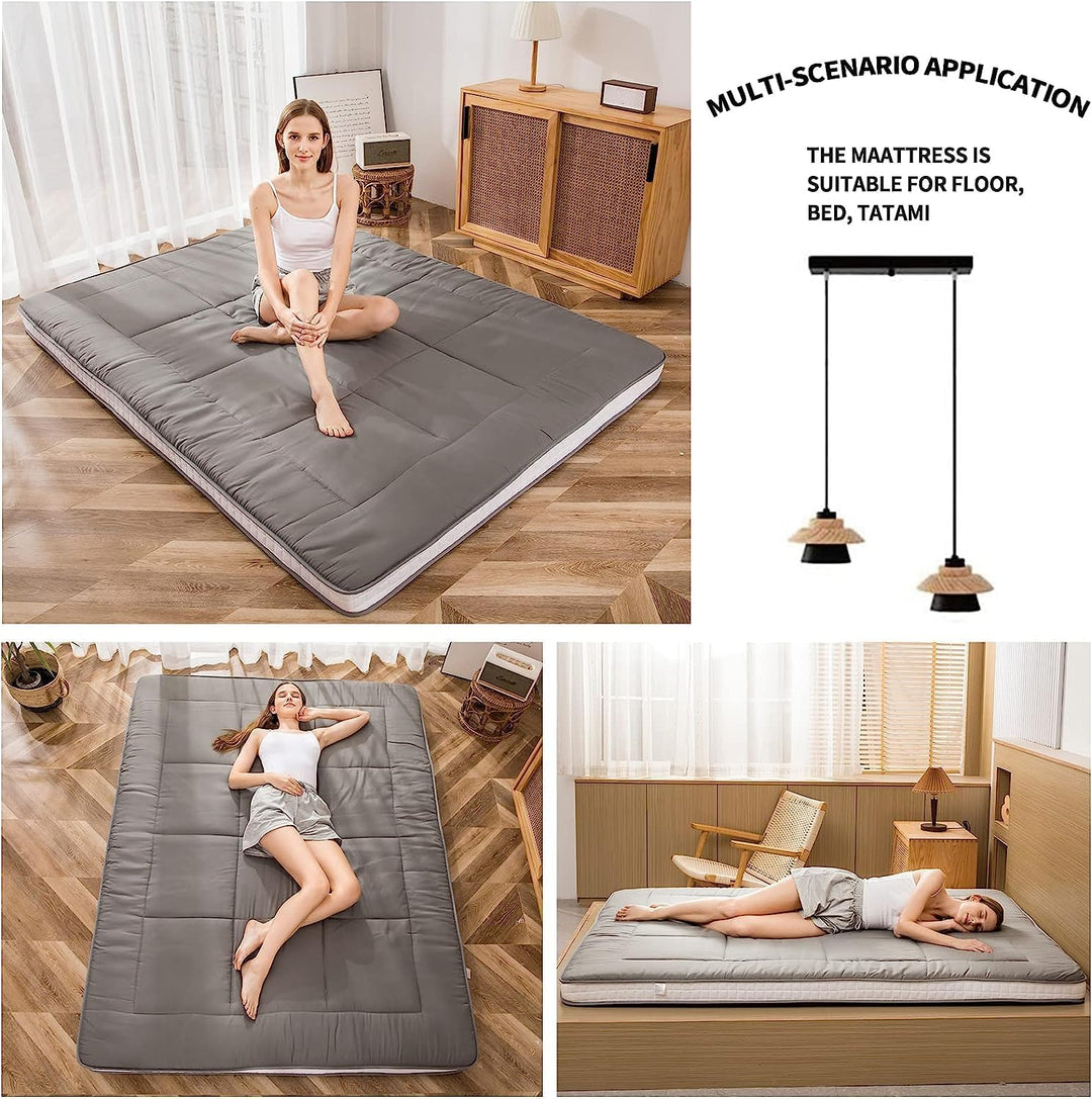 MAXYOYO Futon Matratze, Gepolsterte Japanische Bodenmatratze Gesteppte Bett Matratzenauflage, Extra