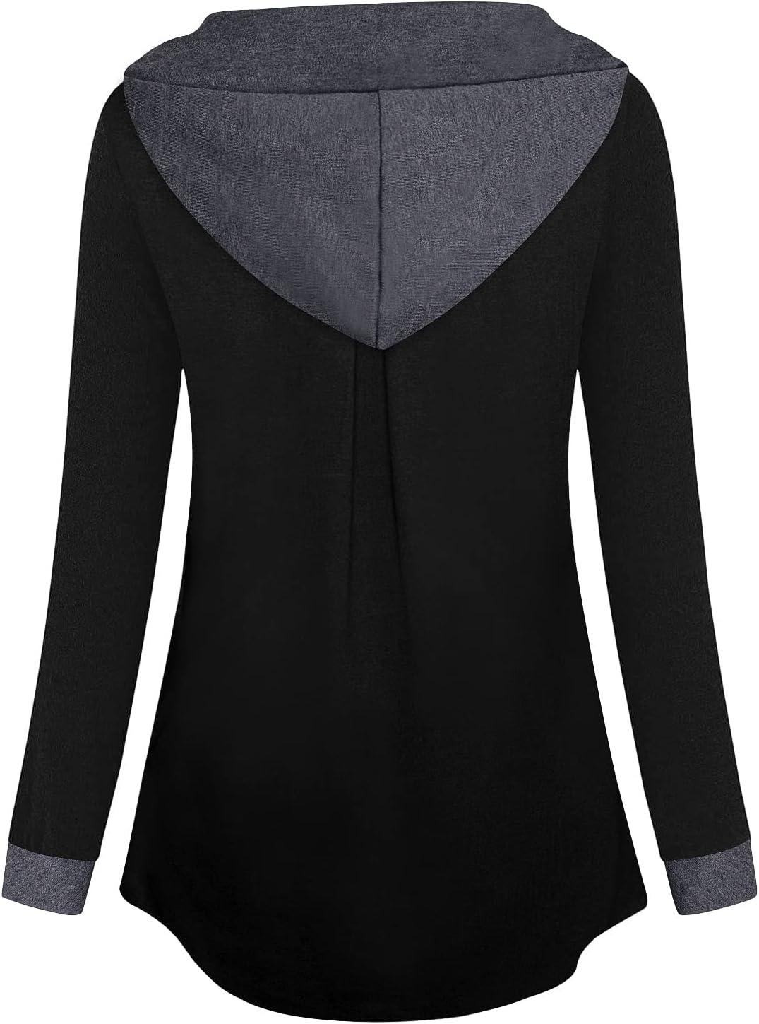 Siddhe Pullover Damen Hoodie 1/4 Zip Farbblock Sweatshirt Kapuzenpullover Tunika mit Reissverschluss