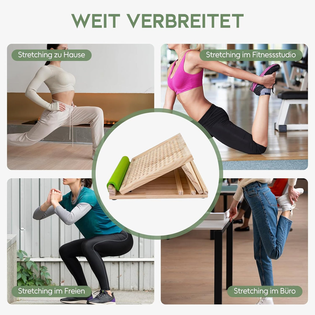 F Fityle Wadendehner Schrägbrett aus Holz, Slant Board mit verstellbare Winkel, Verstellbar Wadenstr