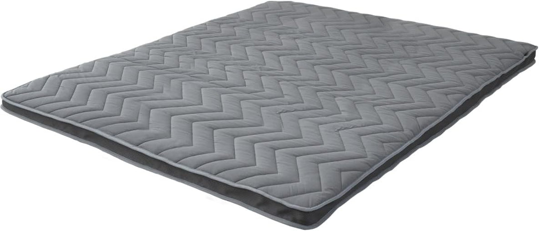 EMOOR Japanische Wollmischung Gepolsterte Futonmatratze GOMA 180 x 202 cm Grau (Fest), Urethan Zwick