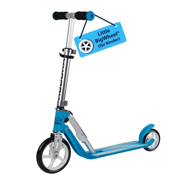 HUDORA Little BigWheel Scooter - Sicherer Aluminium-Roller für Kinder ab 3 Jahren - Höhenverstellbar