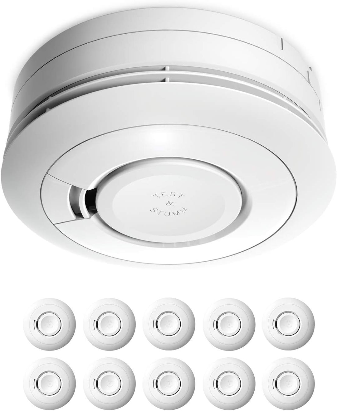 Ei Electronics Ei650 Rauchwarnmelder, Rauchmelder im 10er Set, Stand-alone-Gerät mit Batterie für 10