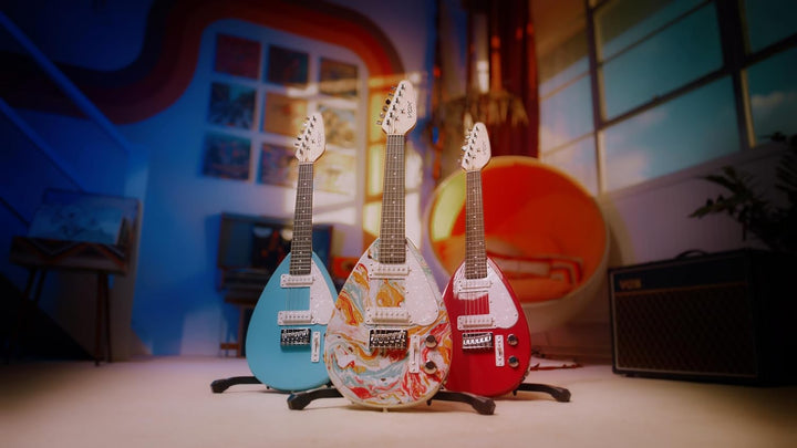 Vox Mark III Mini Electric Guitar - Teardrop - Aqua Green grün, grün