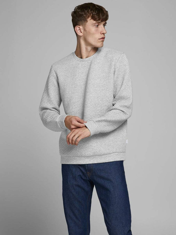 JACK & JONES Herren Pullover jjStructure grau L
