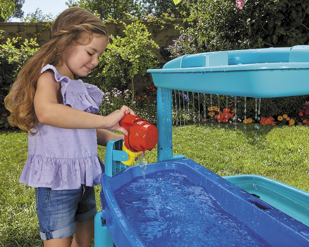 little tikes Easy Store Wassertisch - Faltbares Outdoor-Spielset mit Zubehör für Wasserspass - Lässt