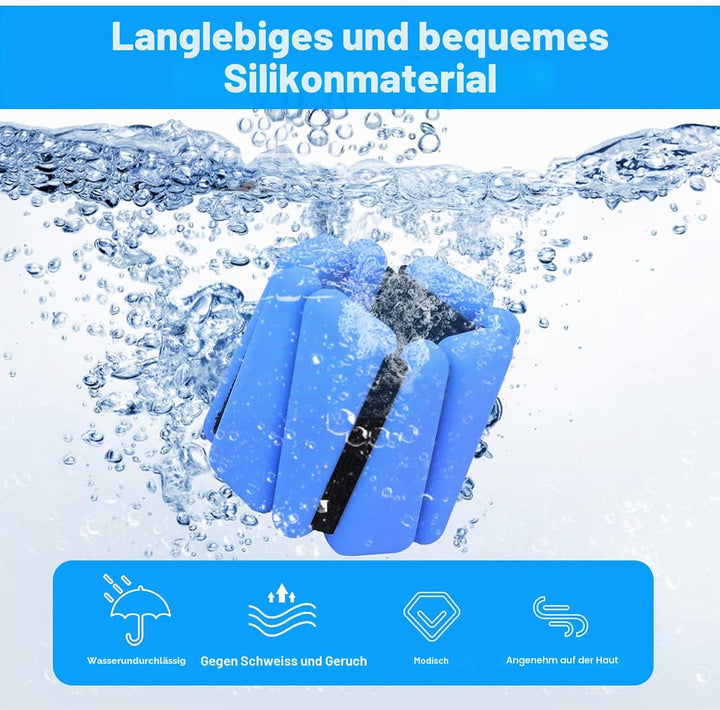 Handgelenkgewichte 2er Set, verstellbare Silikon-Workout-Gewichte für Frauen und Männer, tragbare Kn