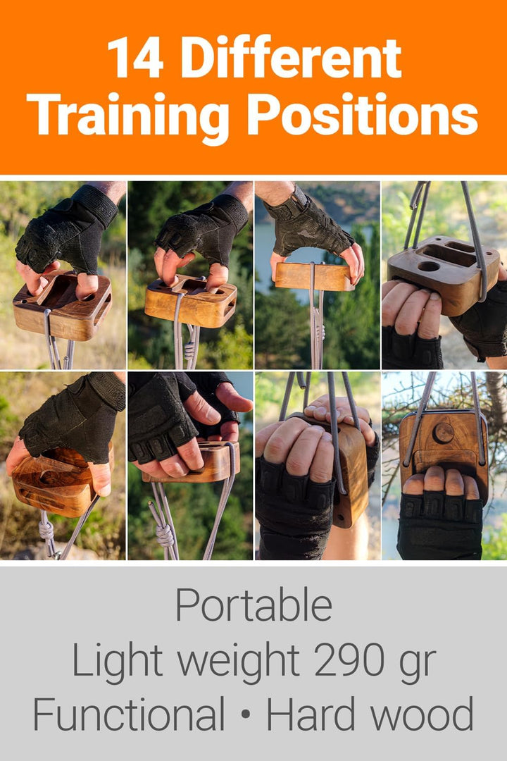Tragbares Hangboard für Klettergriffe, Griffbrett-Trainer für Handgriffstärker, Quetschblock-Griff,