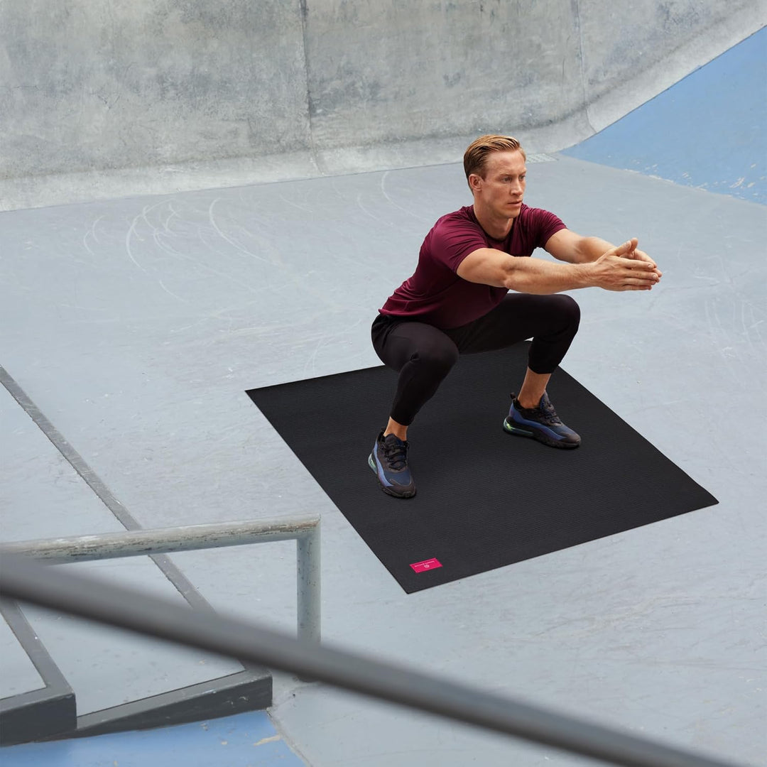 SHANTI NATION - Cardio Mat 95 - kompakte Fitnessmatte (95 x 95 cm) - inkl Tragegurt - ideal zum Seil