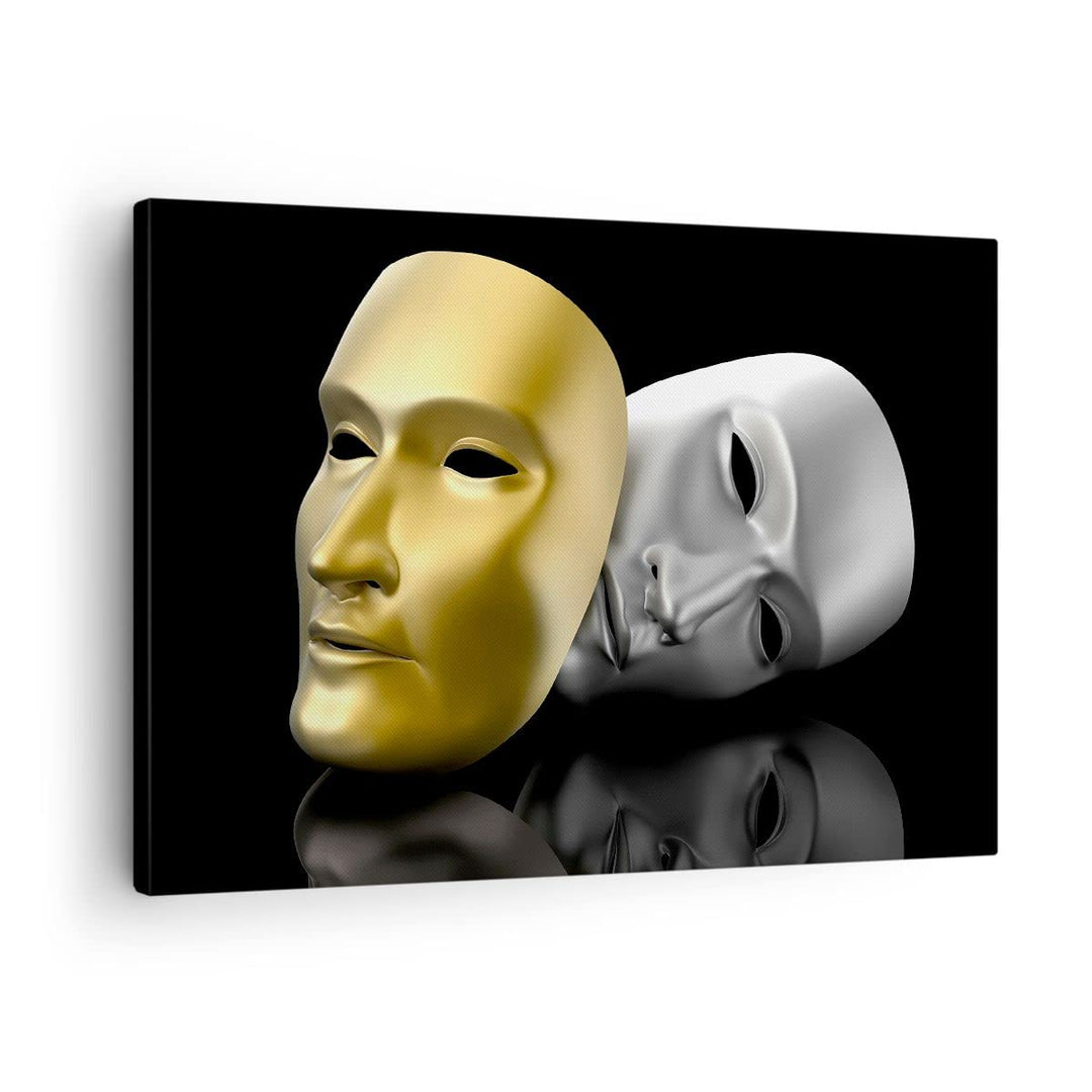 Bilder auf Leinwand Maske Theater Bühne Schauspieler Leinwandbild 70x50cm Wandbilder Dekoration Wohn