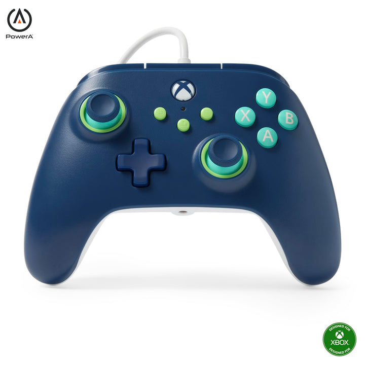 PowerA Kabelgebundener Controller für Xbox Series X|S und Windows 10/11 - Marinerblau, Gamepad, kabe
