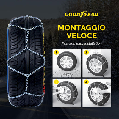 Goodyear 77903: "G9" Schneeketten, 9 mm, Grösse 50, Zertifizierung TUV und ÖNORM, 50