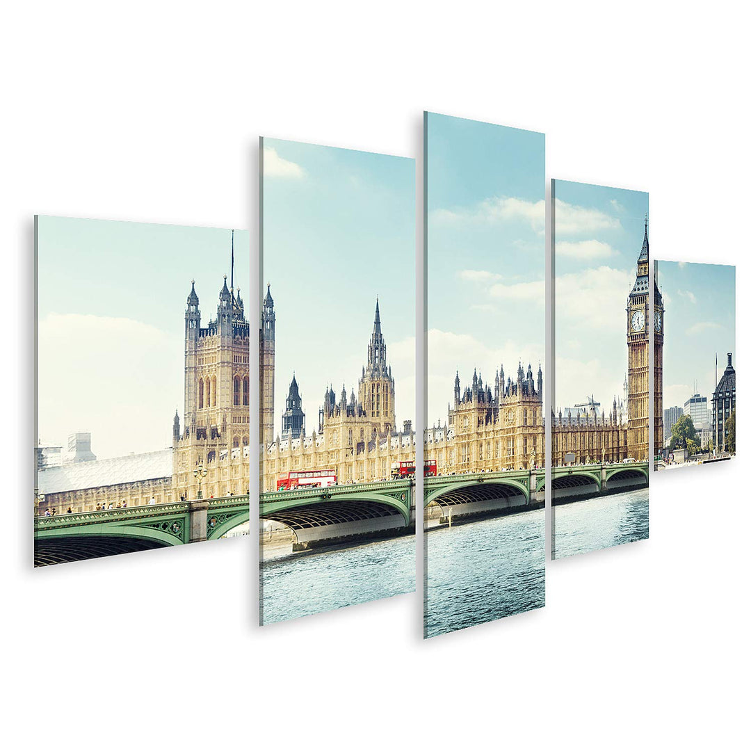 islandburner Bild auf Leinwand Big Ben An Einem Sonnigen Tag In London Bilder Wandbilder Poster Lein