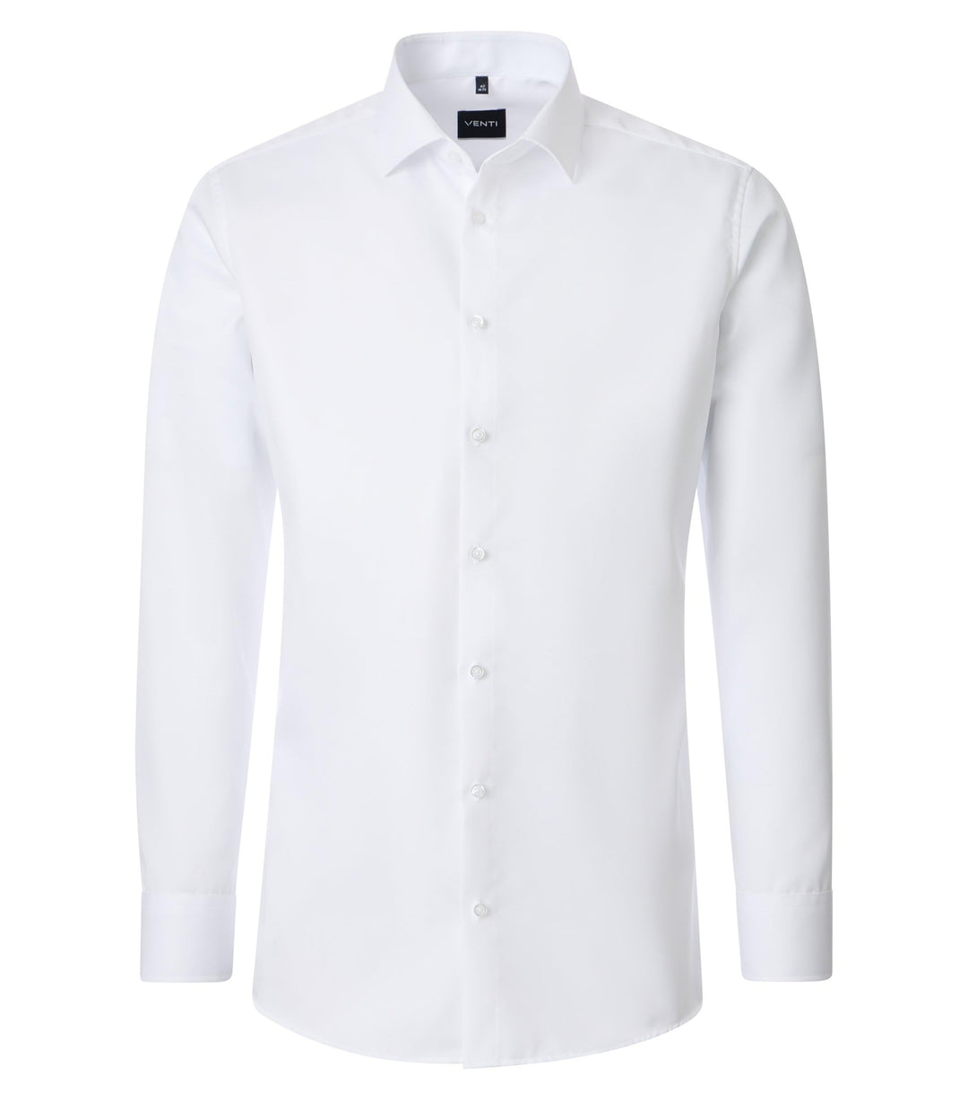 Venti Herren Twill Hemd unifarben extra Langer Arm 72cm Modern Fit 39 Extra Tall Weiss, 39 Extra Tal