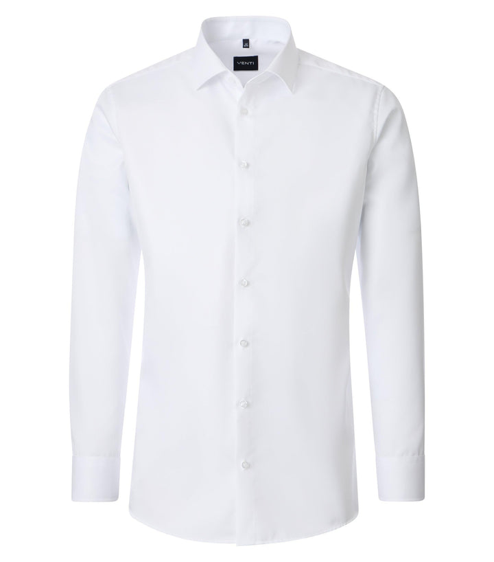 Venti Herren Twill Hemd unifarben extra Langer Arm 72cm Modern Fit 39 Extra Tall Weiss, 39 Extra Tal