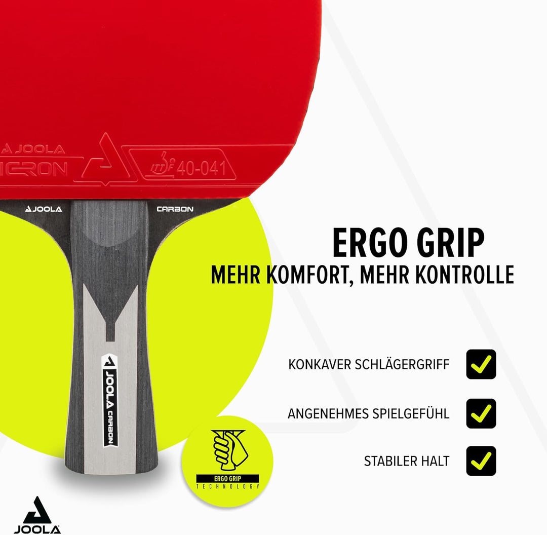 JOOLA Tischtennisschläger Carbon Pro ITTF genehmigter Profi Wettkampf Tischtennis-Schläger Carbon X