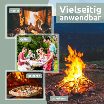 holz4home® Anfeuerholz Getrocknet 30kg (10 x 3kg) I Nadelholz Anzündholz Ofenfertig Trockenes Anmach
