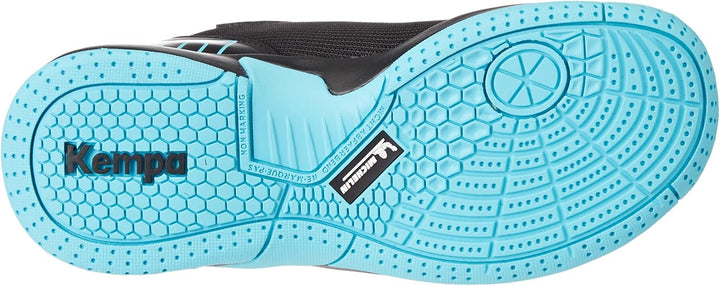 Kempa Unisex Kinder Attack 2.0 JuniorSneaker 28 EU Schwarz Aqua, 28 EU Schwarz Aqua