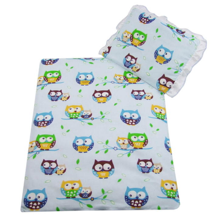 Rawstyle 4 TLG. Set Bezug für Kinderwagen *EULEN-Motiv* Garnitur Bettwäsche Decke + Kissen + Füllung