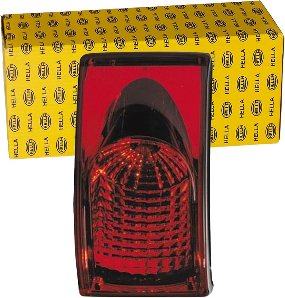 HELLA - Heckleuchte - Glühlampe - 12V - Einbau/Schraubanschluss - Lichtscheibenfarbe: rot - Stecker: