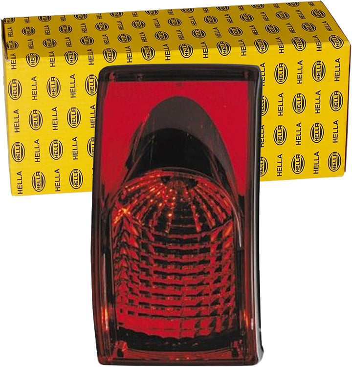 HELLA - Heckleuchte - Glühlampe - 12V - Einbau/Schraubanschluss - Lichtscheibenfarbe: rot - Stecker: