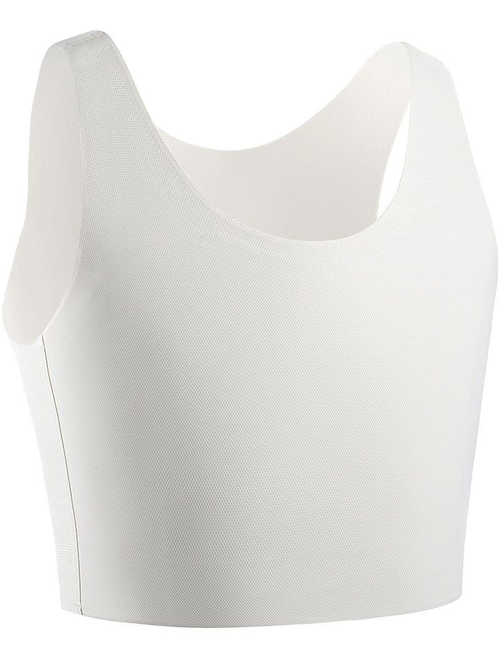 XUJI Brust Binder Trans FTM Atmungsaktive Kompression Nahtlos Top für Transgender 4XL Weiss, 4XL Wei