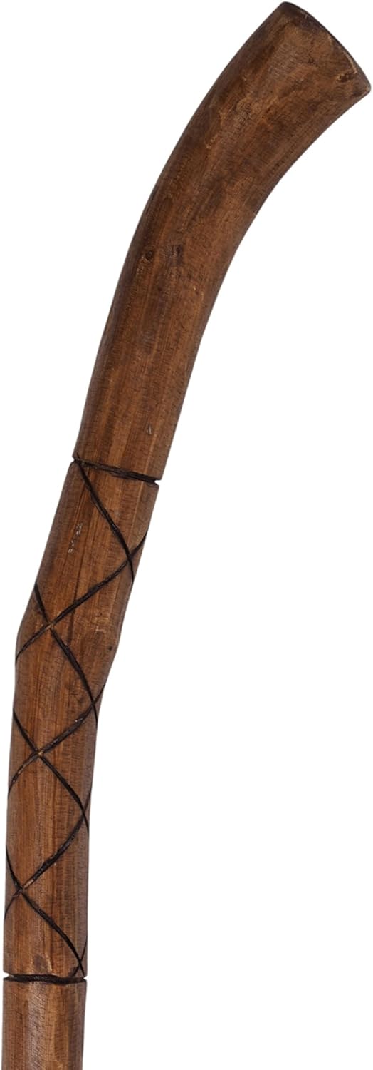 Geschnitzter GEHSTOCK Walk | Teakholz, 120cm | Holz Stock mit Schnitzereien, Wanderstock, Holz Stock