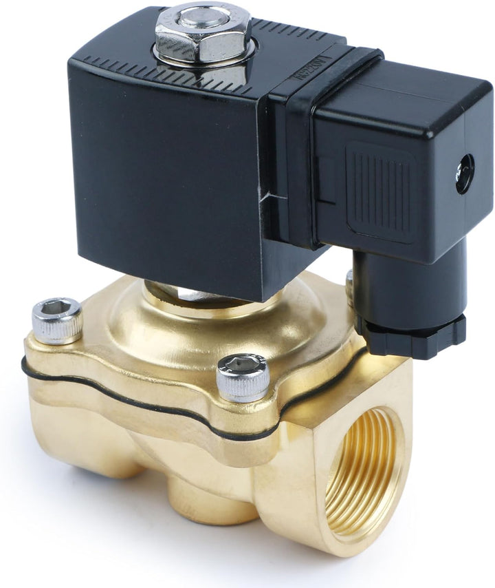 U.S. Solid Magnetventil Messing G 3/4" 24V DC stromlos geschlossen 10 bar - Elektrisches Wasserventi