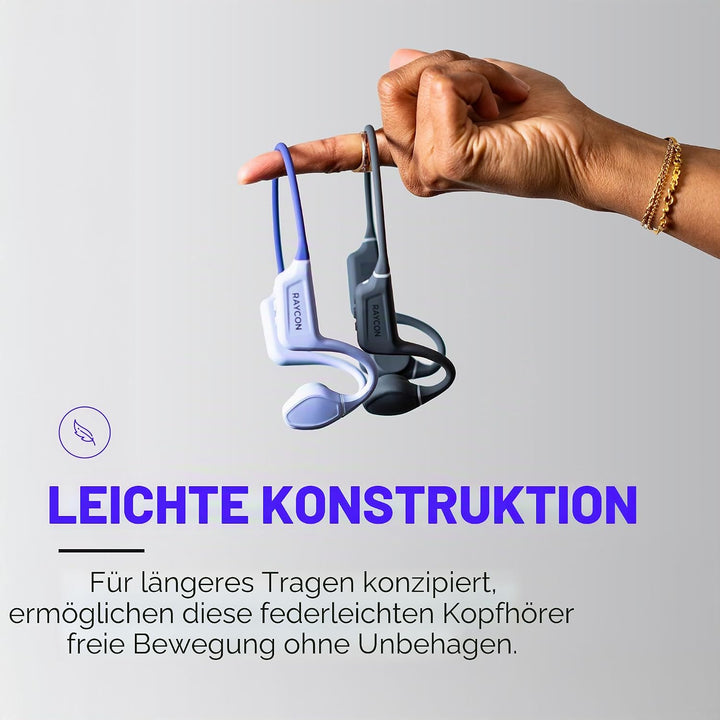 Raycon Knochenleitungs-Kopfhörer, offenes Ohr, Bluetooth-Sport-Ohrhörer mit Mikrofon, IPX68 wasserdi