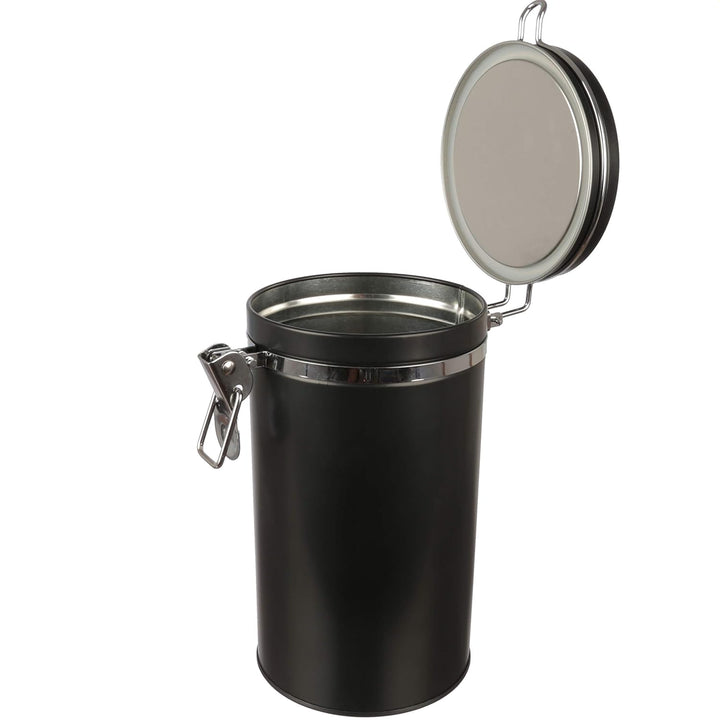 Rimoco Kaffee Vorratsdose schwarz mit Bügel-Verschluss und Deckel mit Gummidichtring | Höhe: 20 cm,
