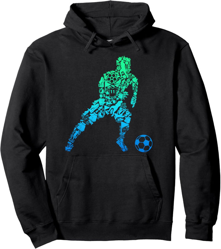 Fussball Fussballer Kinder Jungen Pullover Hoodie