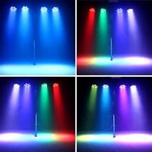 DELIBANG RGB LED Par Scheinwerfer, 10PCS 36 LED Strahler DMX512 mit Fernbedienung und Sound-Aktivier