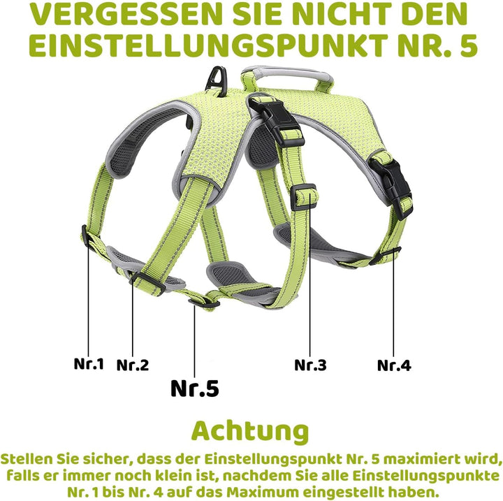 BELPRO Mehrzweck-Hundegeschirr, ausbruchsicher, kein Ziehen, reflektierend, verstellbare Weste mit s