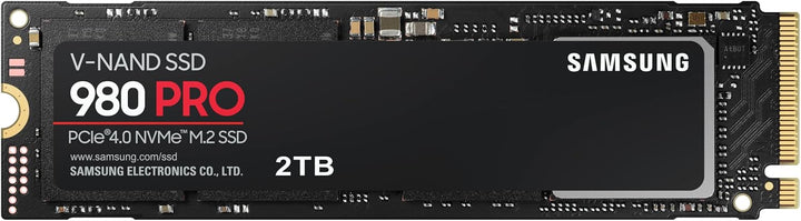 Samsung 980 PRO NVMe M.2 SSD, 2 TB, PCIe 4.0, 7.000 MB/s Lesen, 5.000 MB/s Schreiben, Interne SSD fü