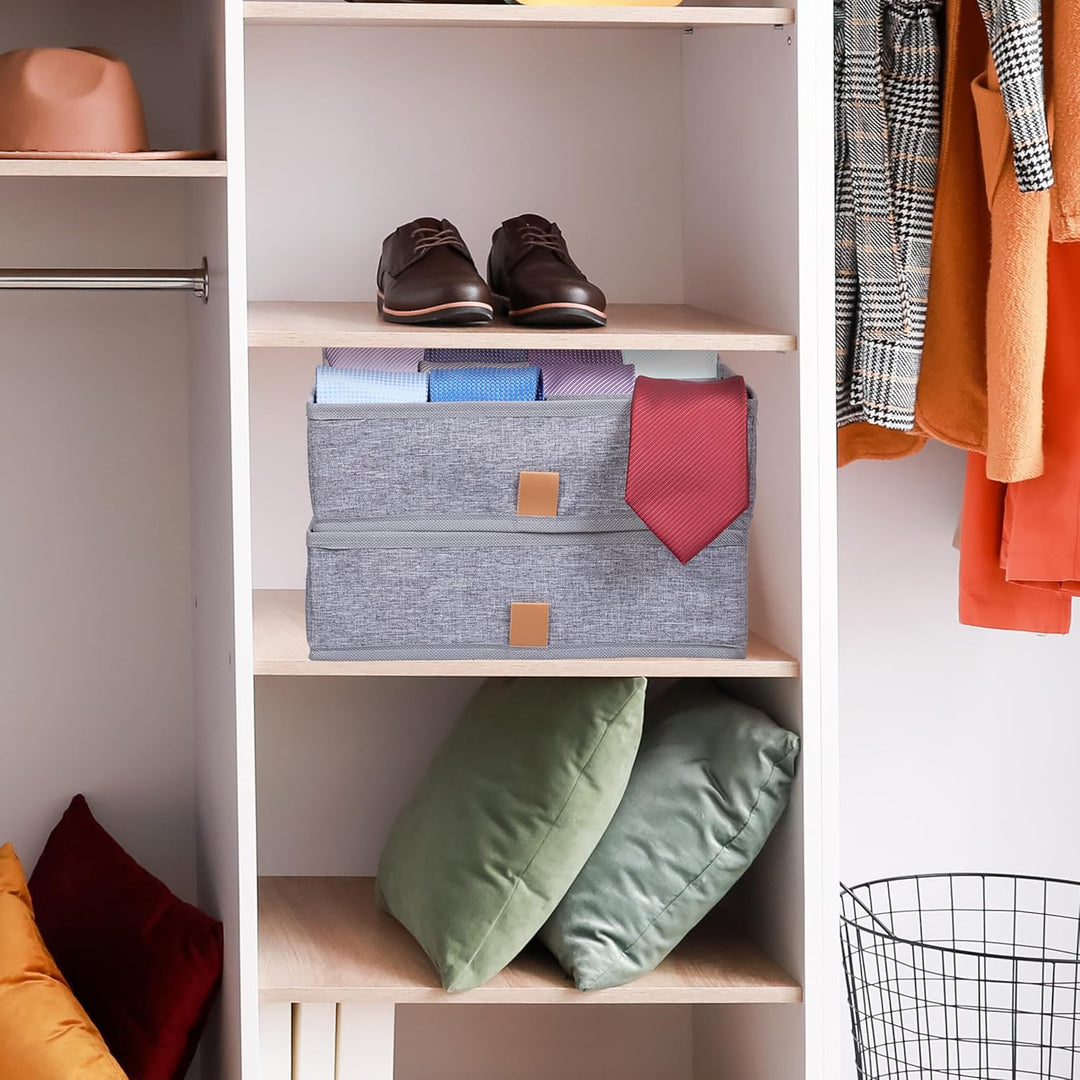 Relaxdays Unterwäsche Organizer, 4er Set, Aufbewahrungsbox für Socken & Unterwäsche, Kleiderschrank