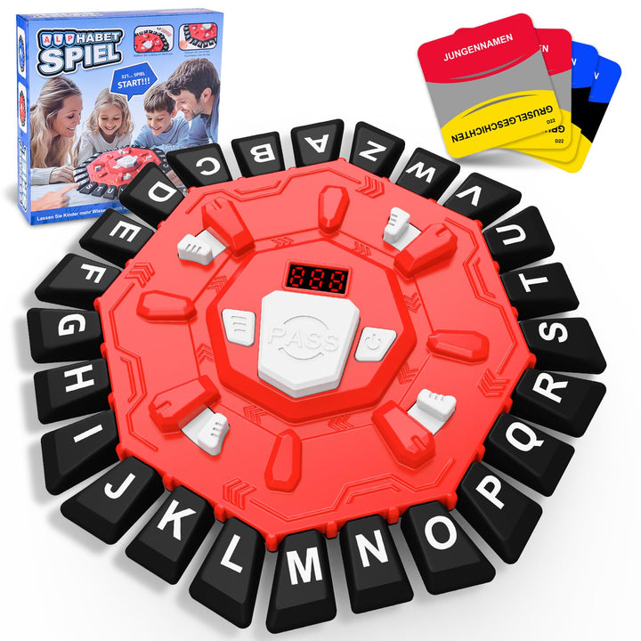 Wörter Spiel,Buchstaben Spiel Drücken mit Timer Deutsch,Familienspiele Brettspiele Partyspiele Worts