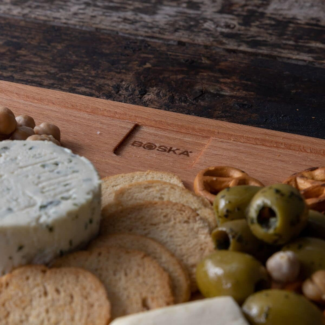 Boska Dining Board Amigo L/Servierbrett/Europäisches Buchenholz/Dinnerbrett mit Auffangrinne / 39 x