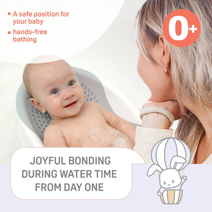 BABYLON DOLPHIN Badewannensitz Baby Ab 0-6 Monate – Ergonomisches Kinder Badewanne – Hypoallergen, S