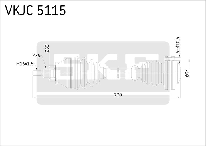 SKF VKJC 5115 Antriebswelle