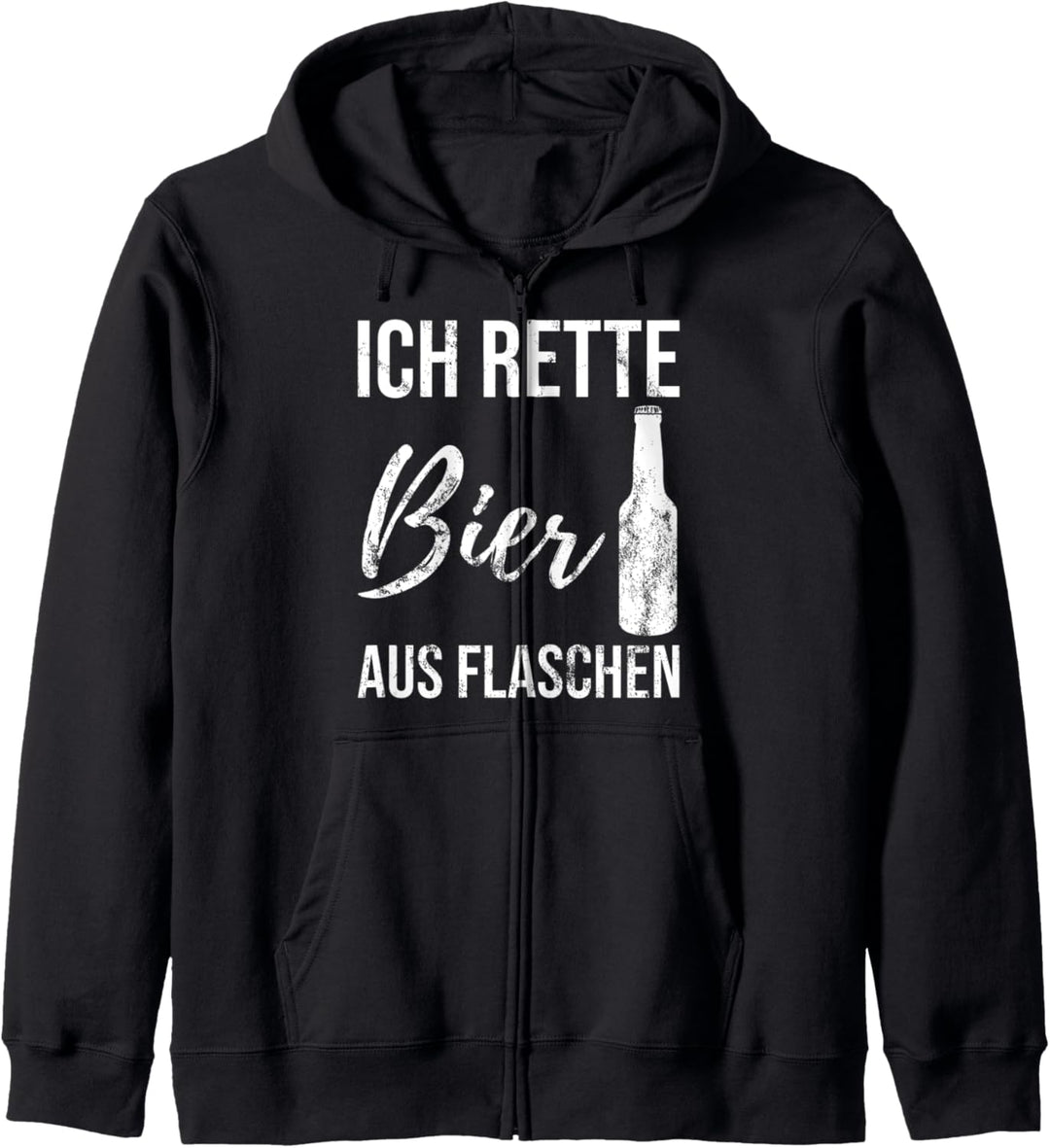 Ich Rette Bier Aus Flaschen Lustiges Bier Kapuzenjacke