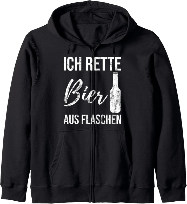Ich Rette Bier Aus Flaschen Lustiges Bier Kapuzenjacke