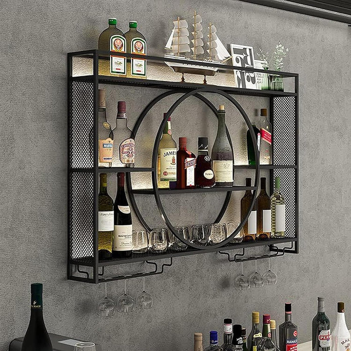 Modernes Metall Weinregal Wand, Bar-Einheit Schwebendes Regal, Weinregale Display Rack Aus Eisen, Ba