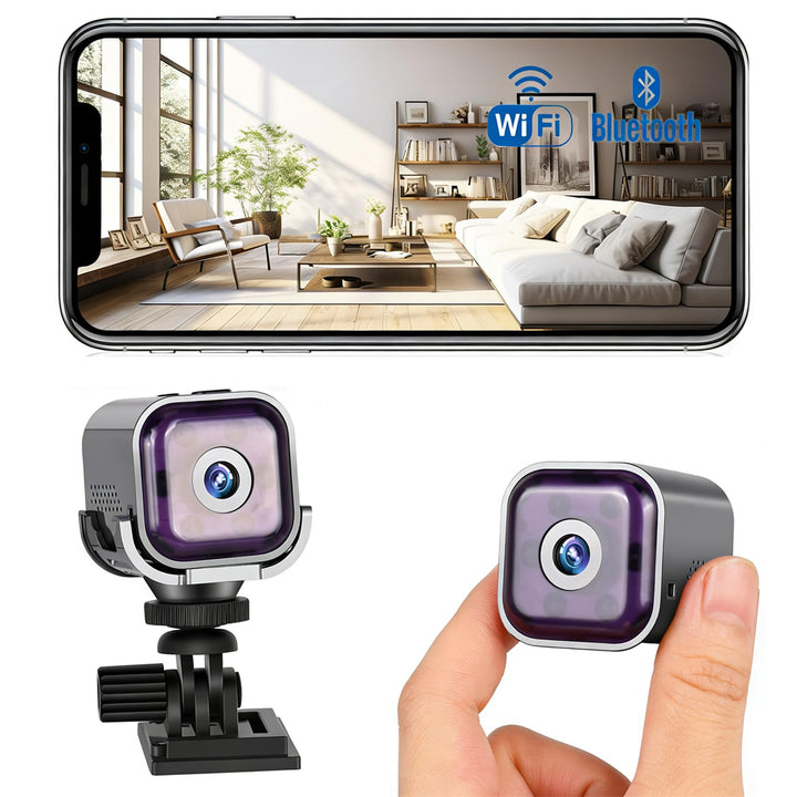 1080P WiFi Mini-Kamera mit Nachtsicht & Bewegungserkennung – Tragbare Outdoor-Sicherheitskamera mit