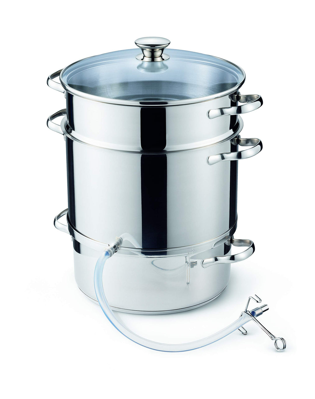 Kelomat, 1984-360, Dampfentsafter, 10 Liter Inhalt, 40 x 33 x 33 cm, Gewicht 4.5 KG, Edelstahl, star