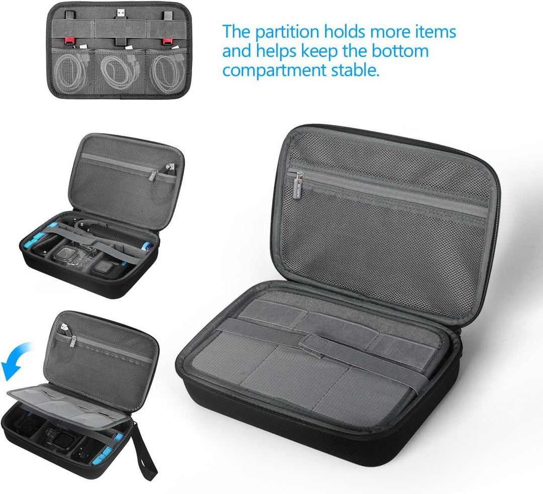 JSVER Tasche für GoPro, Tragetasche für GoPro Hero 13/12/11/10/9, Case Schutztasche für AKASO EK7000