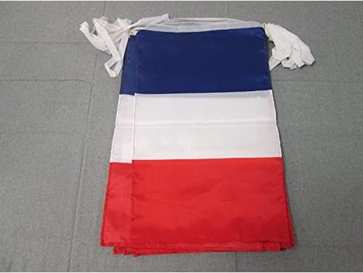 AZ FLAG FAHNENKETTE Frankreich 12 Meter mit 20 flaggen 45x30cm- FRANZÖSISCHE Girlande Flaggenkette 3