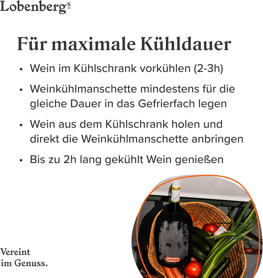 Kühlmanschette für Wein, Sekt und Champagner (bis 2h Kühldauer) (2er-Set) - Flaschenkühler - Weinküh